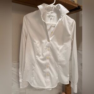 Banana Republic Classic White Tailored Non-Iron Button-Down Shirt